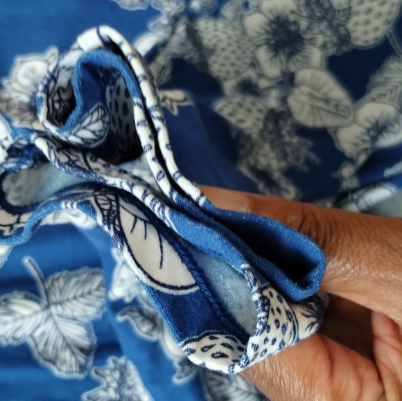 •LuLaRoe Strawberry Leaf Fruity Floral Women's Yoga Pants Leggings blue & White - Picture 4 of 11